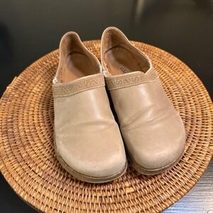 Stegmann Womens Leather Cork Clogs Tan Slip On Comfort Shoes Made in Portugal 10